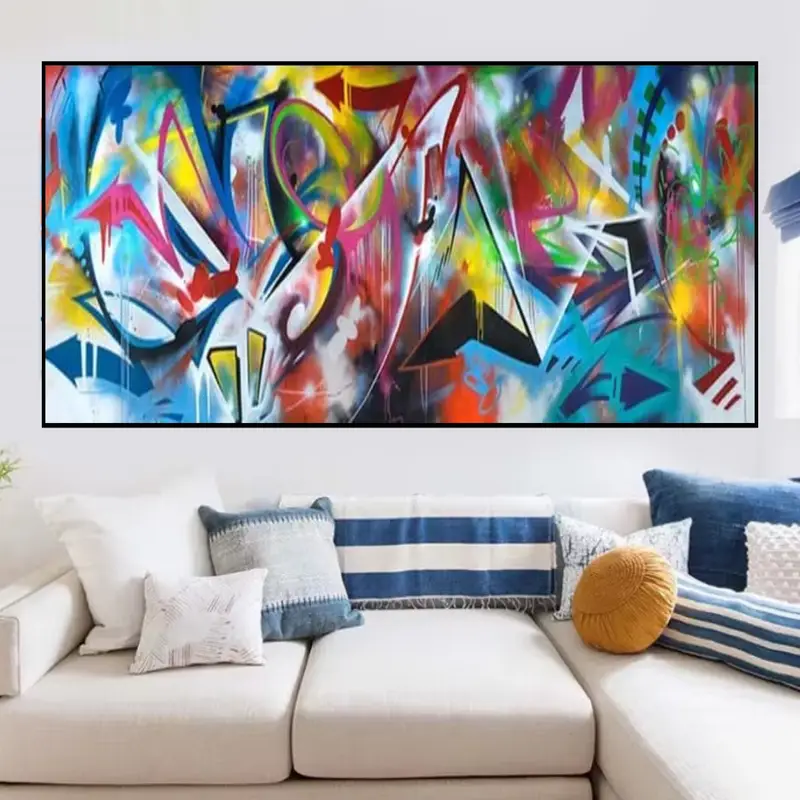 Colorful Abstract Painting Printed on Canvas
