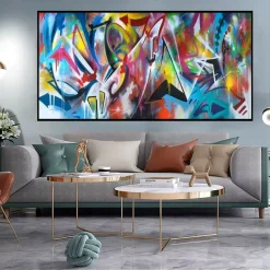 Colorful Abstract Painting Printed on Canvas