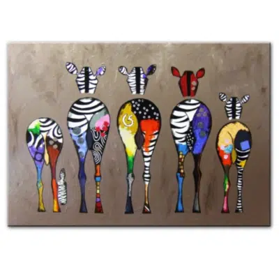 Colorful Abstract Zebra