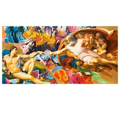 Creation of Adam Graffiti Wall Art