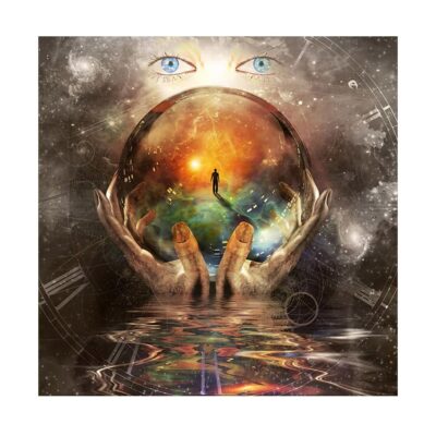 Abstract Crystal Ball Art Painting Printed on Canvas - Image 2