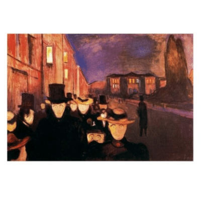 Edvard Munch 1892 Evening on Karl Johan Street