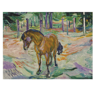 Edvard Munch 1912 Horse in Landscape