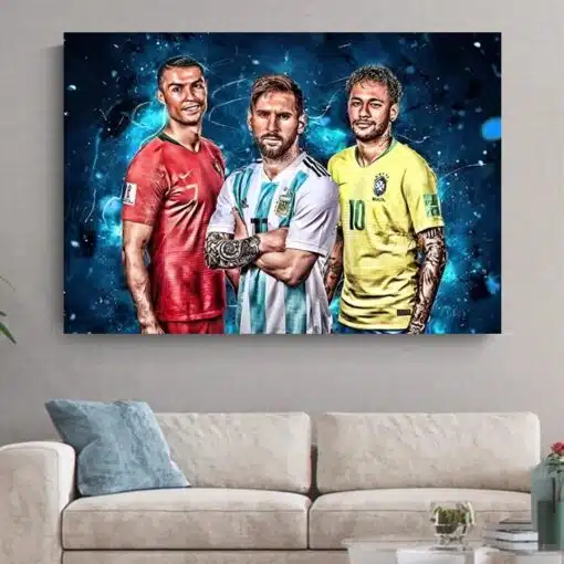 Football Players Wall Art Painting Printed on Canvas