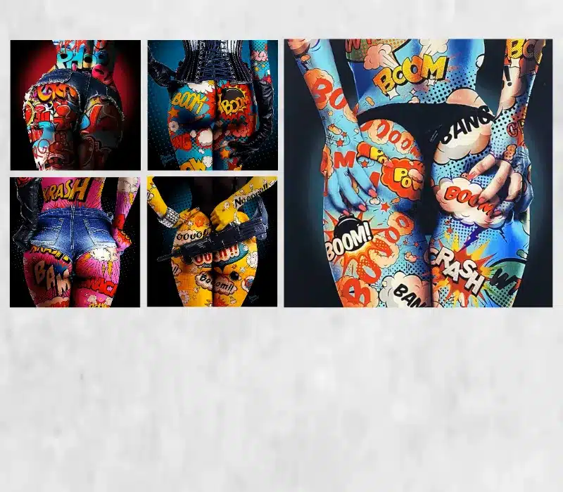 Hip Graffiti Artworks Paintings Printed on Canvas