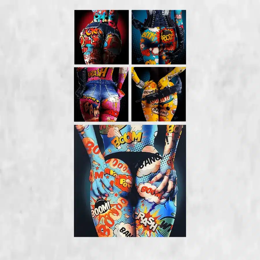 Hip Graffiti Artworks Paintings Printed on Canvas