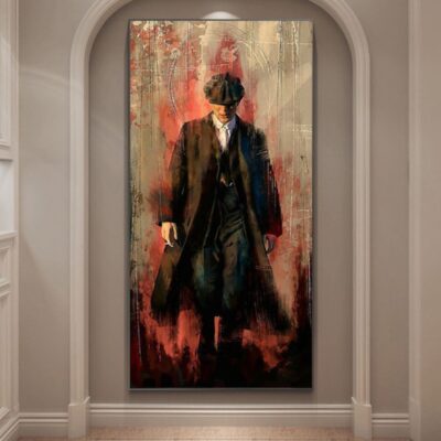 Illustration of Tommy Shelby in Peaky Blinders Printed on Canvas - Image 3