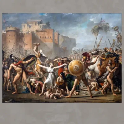 Intervention of the Sabine Women by Jacques-Louis David 1799