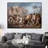 Intervention of the Sabine Women by Jacques-Louis David Printed on Canvas