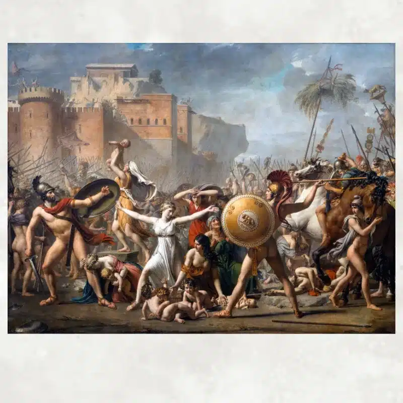 Intervention of the Sabine Women by Jacques-Louis David 1799