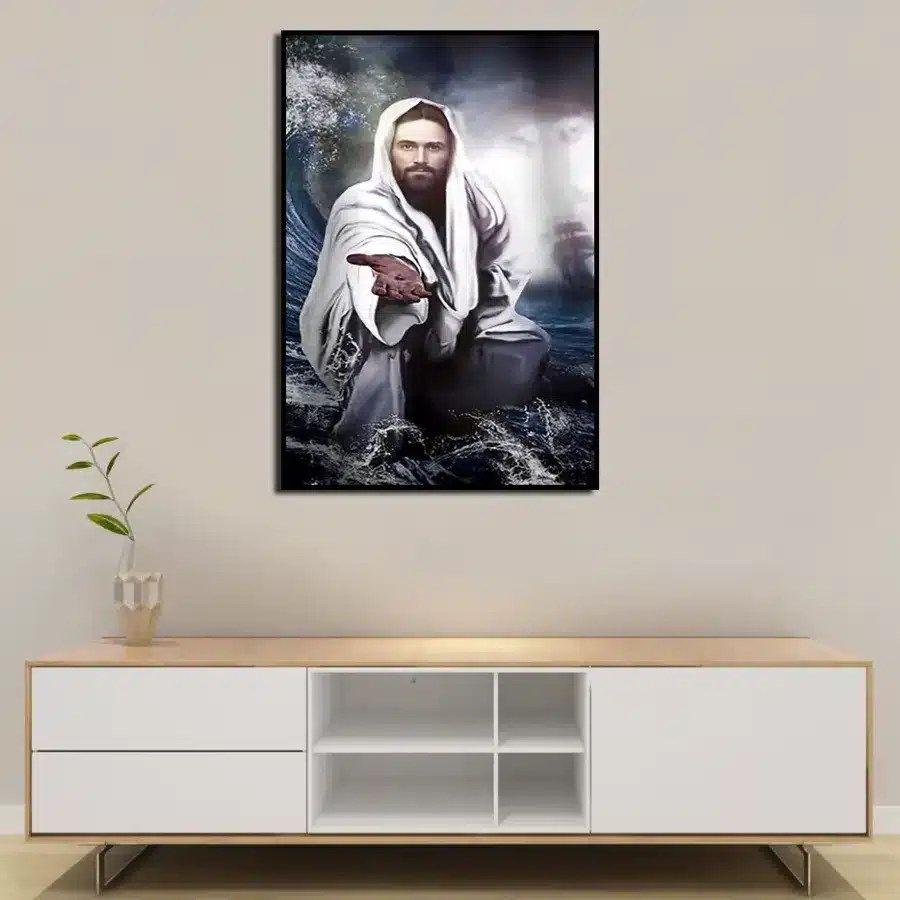 Jesus Christ Wall Art Painting Printed on Canvas