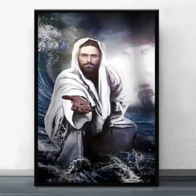 Jesus Christ Wall Art Painting Printed on Canvas