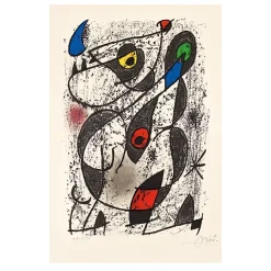 Abstract Artworks by Joan Miro Printed on Canvas - Image 2