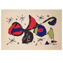 Abstract Artworks by Joan Miro Printed on Canvas - Image 14