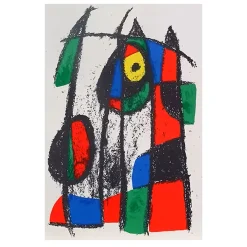 Abstract Artworks by Joan Miro Printed on Canvas - Image 5