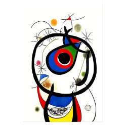 Abstract Artworks by Joan Miro Printed on Canvas - Image 9