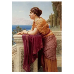 John William Godward Paintings of Women Printed on Canvas - Image 8