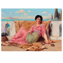 John William Godward Paintings of Women Printed on Canvas - Image 9