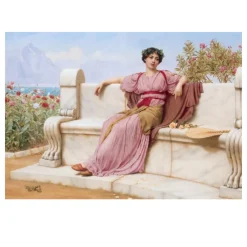 John William Godward Paintings of Women Printed on Canvas - Image 10