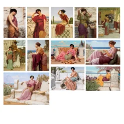 John William Godward Paintings of Women Printed on Canvas