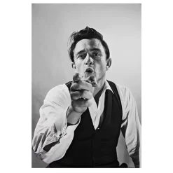 Johnny Cash American Singer and Songwriter Wall Art Printed on Canvas - Image 13