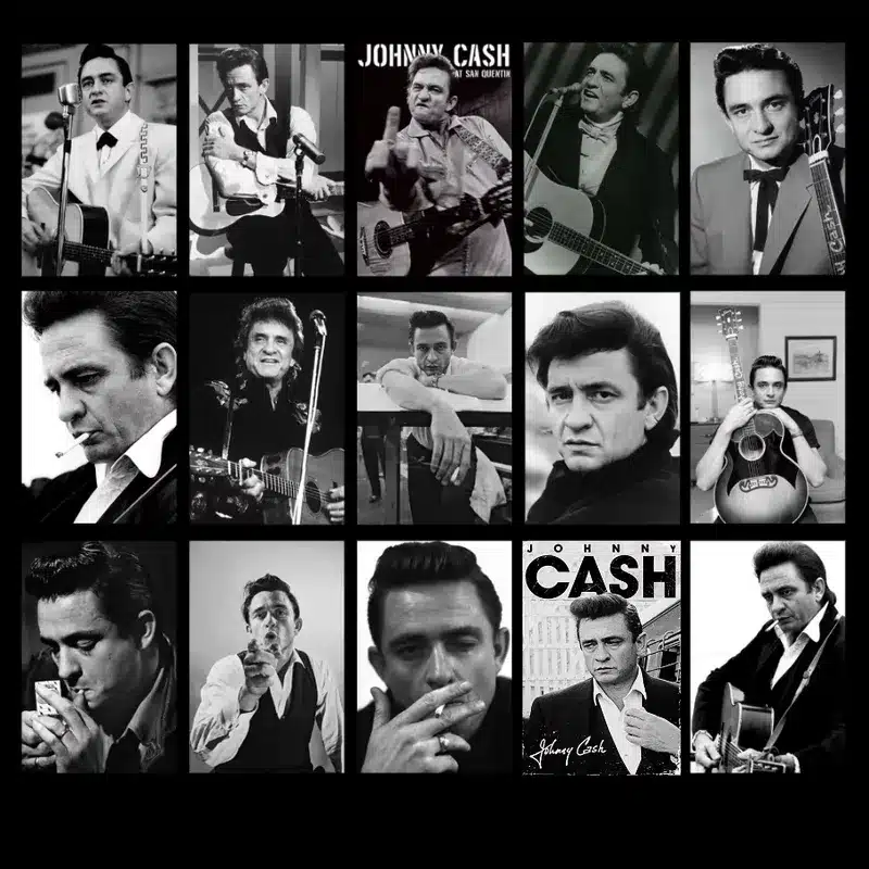 Johnny Cash American Singer and Songwriter Wall Art Printed on Canvas