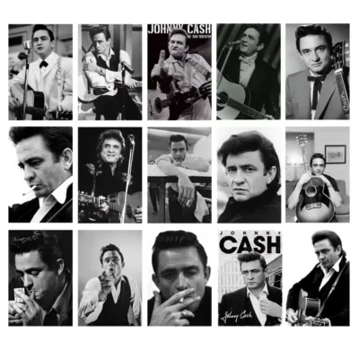 Johnny Cash American Singer and Songwriter Wall Art Printed on Canvas