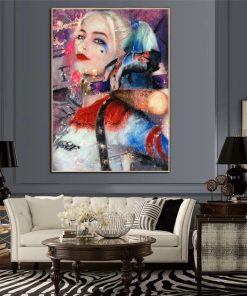 Joker Woman Wall Art Printed on Canvas