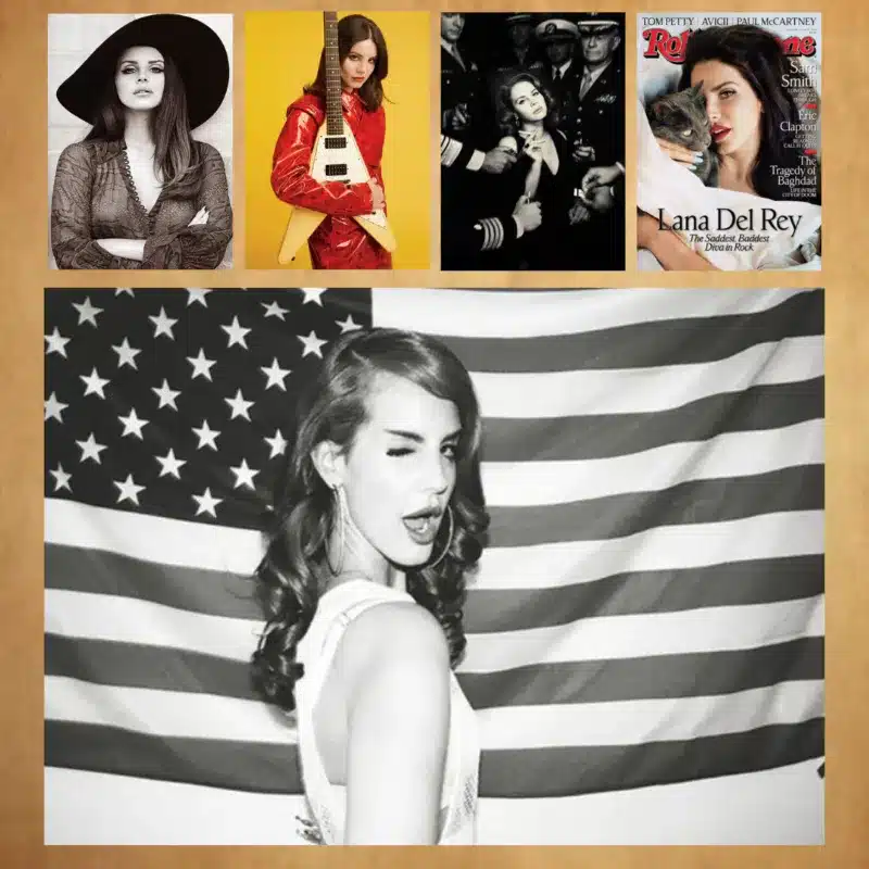 Lana Del Rey Singer Artwork Printed on Canvas