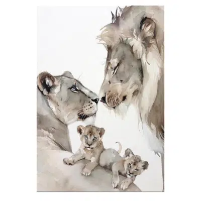 Lion Family Wall Art