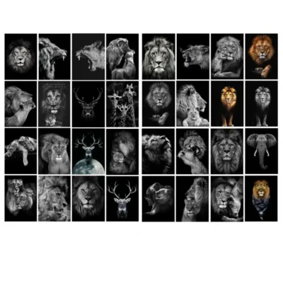 Lions and Other Animals Pictures Printed on Canvas