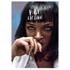 Mia and Vincent From the Movie Pulp Fiction Paintings Printed on Canvas - Image 4