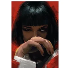 Mia and Vincent From the Movie Pulp Fiction Paintings Printed on Canvas - Image 5