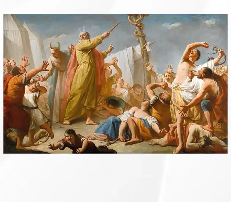 Moses and The Serpent of Brass by Giuseppe Angel Printed on Canvas