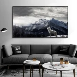 Mountain Wolf, Artwork Printed on Canvas
