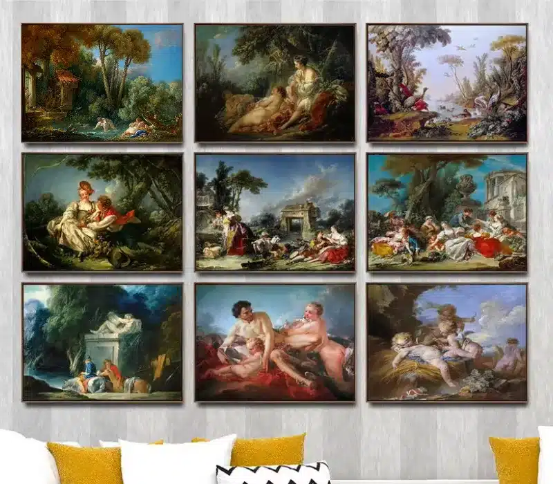 Paintings by François Boucher Printed on Canvas
