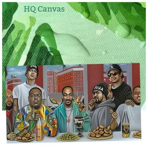 Last Supper Rappers With Names Pop Rock and Rappers Musicians at the Last Supper Printed on Canvas ...