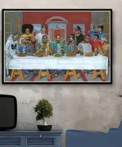 Pop Rock and Rappers Musicians at the Last Supper Printed on Canvas