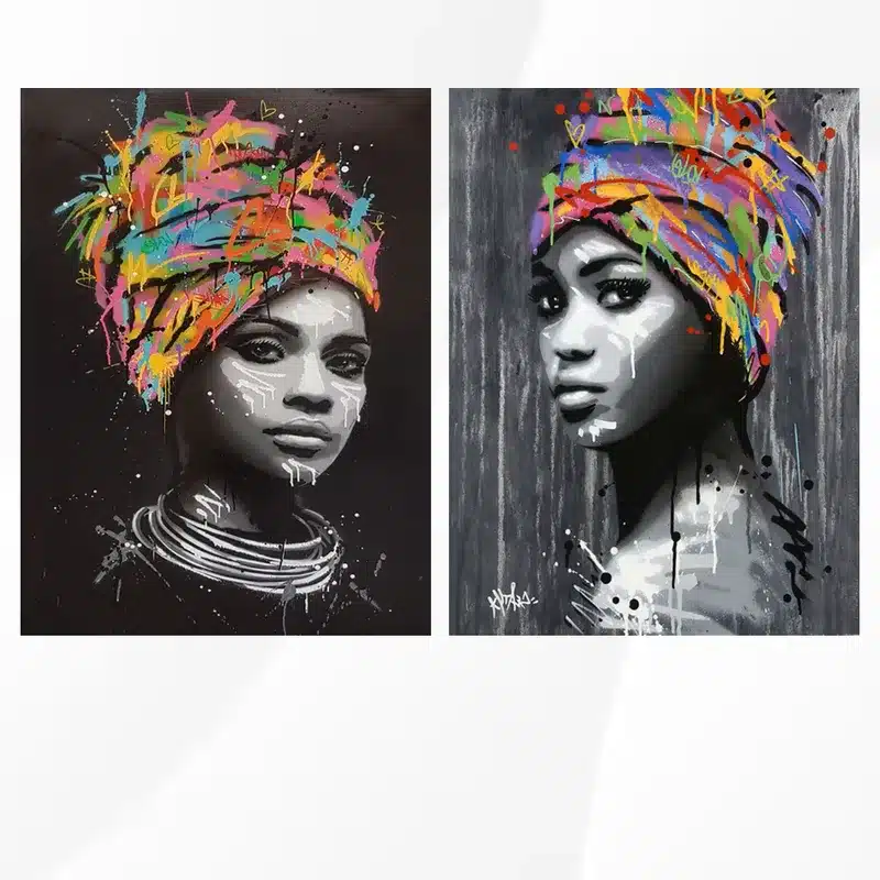 Portrait of Woman Paintings Printed on Canvas