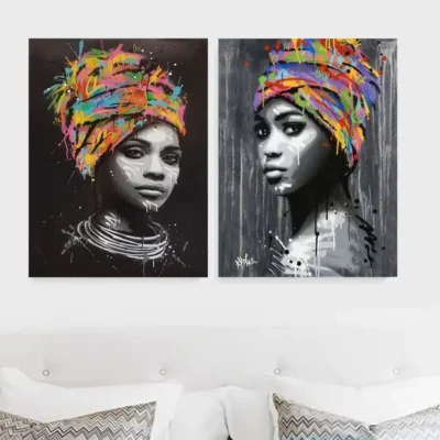 Portrait of Woman Paintings Printed on Canvas