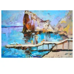 Sailboats Beautiful Abstract Oil Paintings Printed on Canvas - Image 7