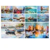 Sailboats Beautiful Abstract Oil Paintings Printed on Canvas