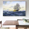 Seascape Sailboat Wall Art Painting Printed on Canvas
