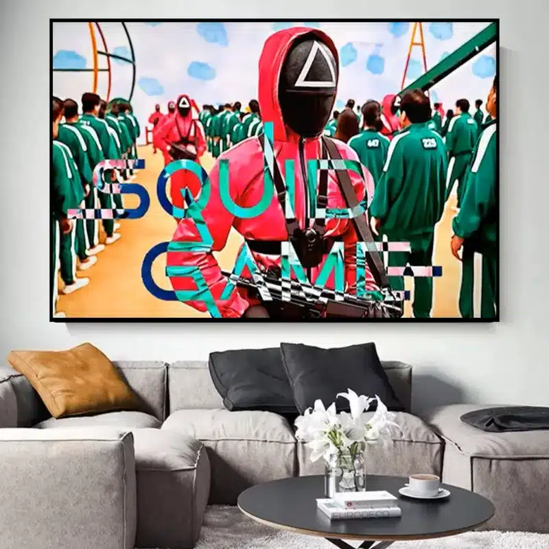 Squid Game Korean TV Serial Artwork Printed on Canvas