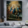 The Flight Into Egypt by Jerónimo Ezquerra Printed on Canvas