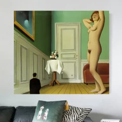 The Giantess by René Magritte Printed on Canvas