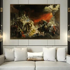 The Last Day of Pompeii by Karl Bryullov Painting Printed on Canvas
