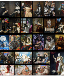 The World is Yours and Masked People Artworks Printed on Canvas