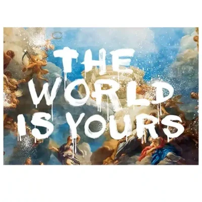 The World is Yours and Masked People Artworks Printed on Canvas - Image 2