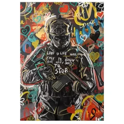 The World is Yours and Masked People Artworks Printed on Canvas - Image 13